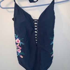 one piece hollister bathing suit